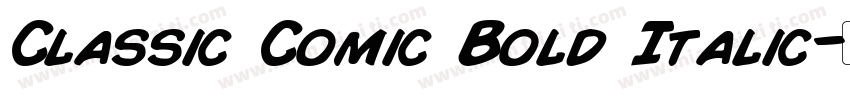 Classic Comic Bold Italic字体转换